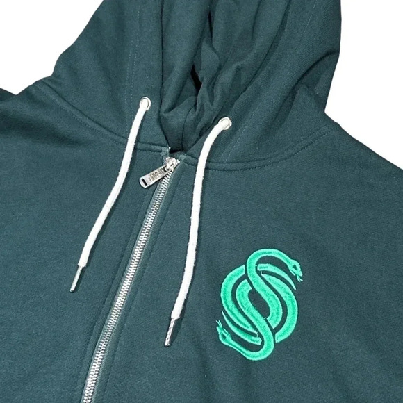 Destiny 2 Insert Coin Gambit Green Full Zip Fleece Hoodie Mens Large - Picture 4 of 11